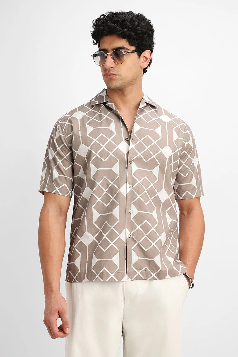 سنيتش Geometric Box Fit Shirt